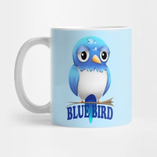 Blue Bird Sad Bird Mug